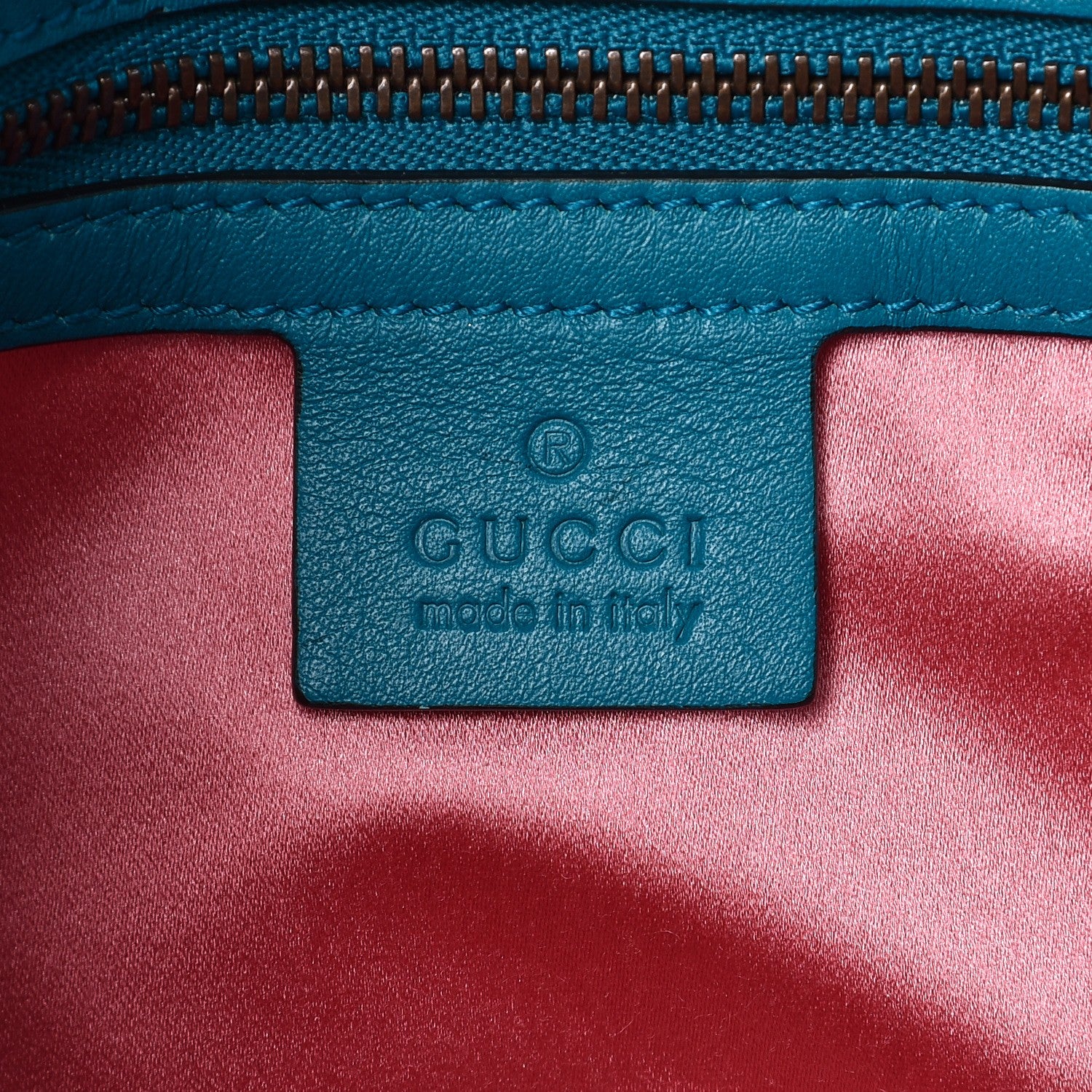 Gucci Velvet Matelasse Small GG Marmont Shoulder Bag Pavone Cyan 6 of 9