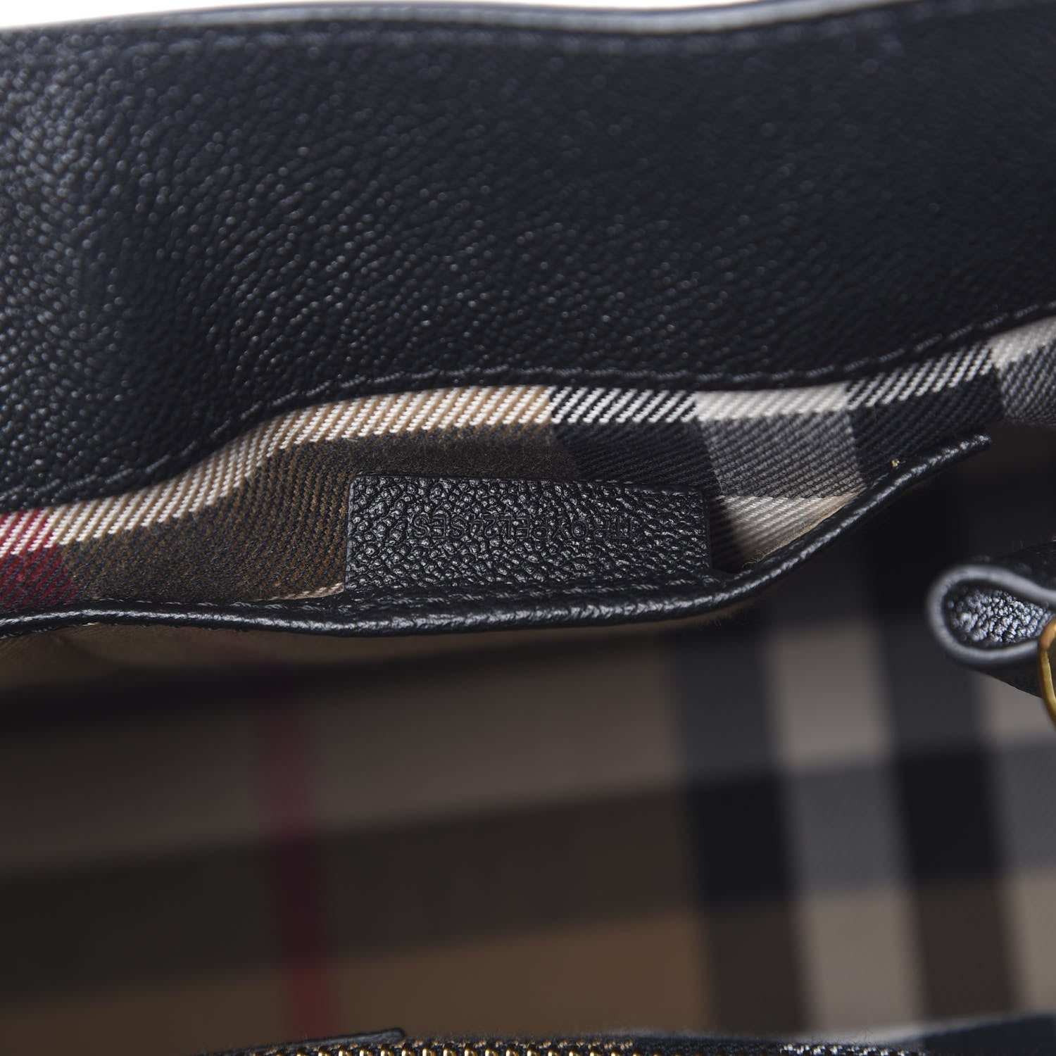 Burberry Soft Grain Calfskin Medium Buckle Tote Black 7 of 11