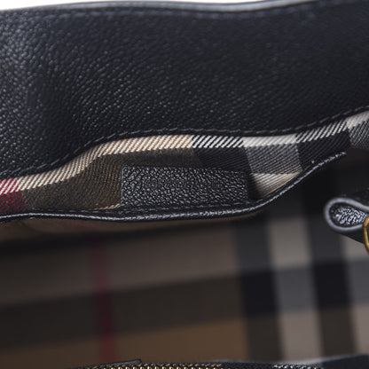 Burberry Soft Grain Calfskin Medium Buckle Tote Black 7 of 11