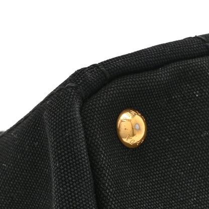 Prada Canapa Small Logo Tote Black Talco 14 of 15