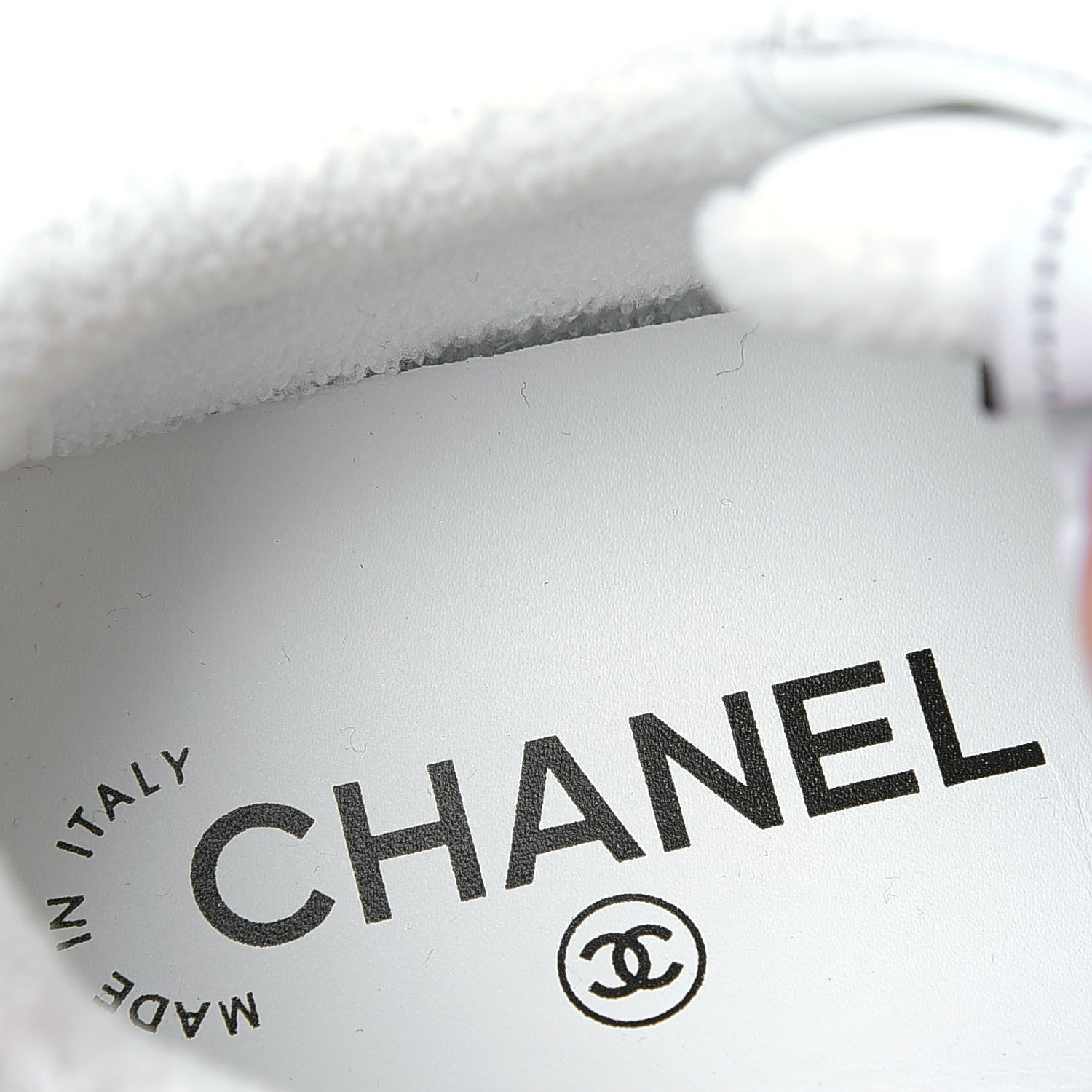 Chanel Calfskin Womens Logo Sneakers 35 White 6 of 6