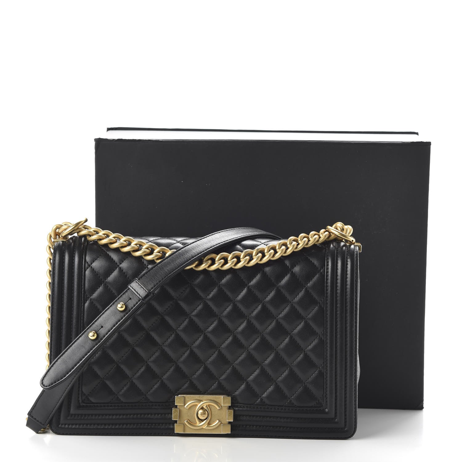 Chanel Lambskin Quilted New Medium Boy Flap Black 11 of 11