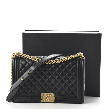 Chanel Lambskin Quilted New Medium Boy Flap Black 11 of 11