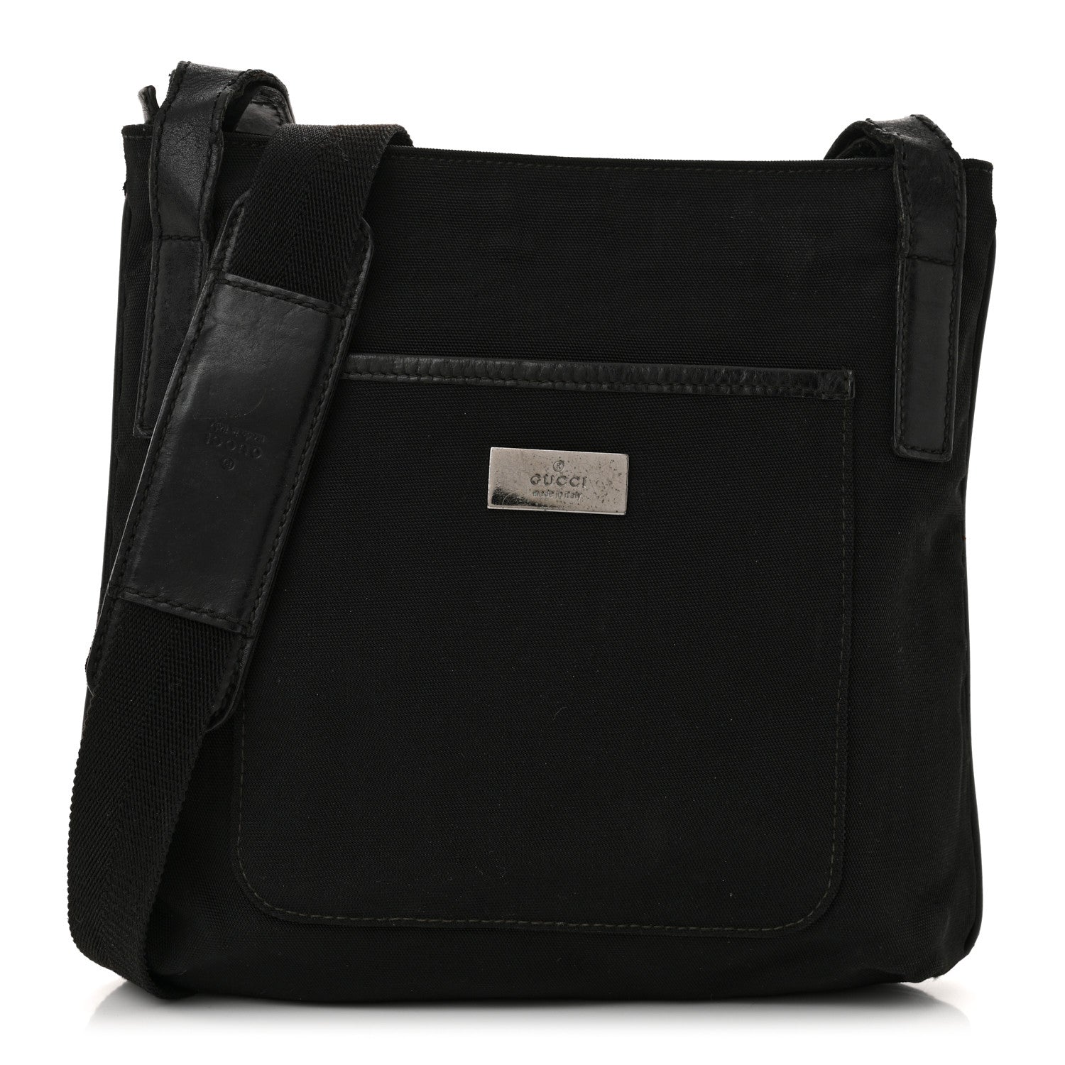 Gucci Canvas Flat Messenger Bag Black 1 of 16