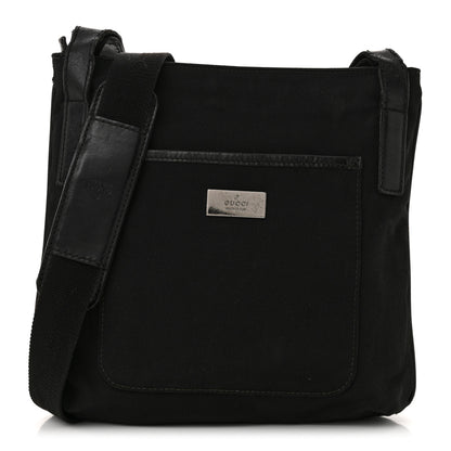 Gucci Canvas Flat Messenger Bag Black 1 of 16