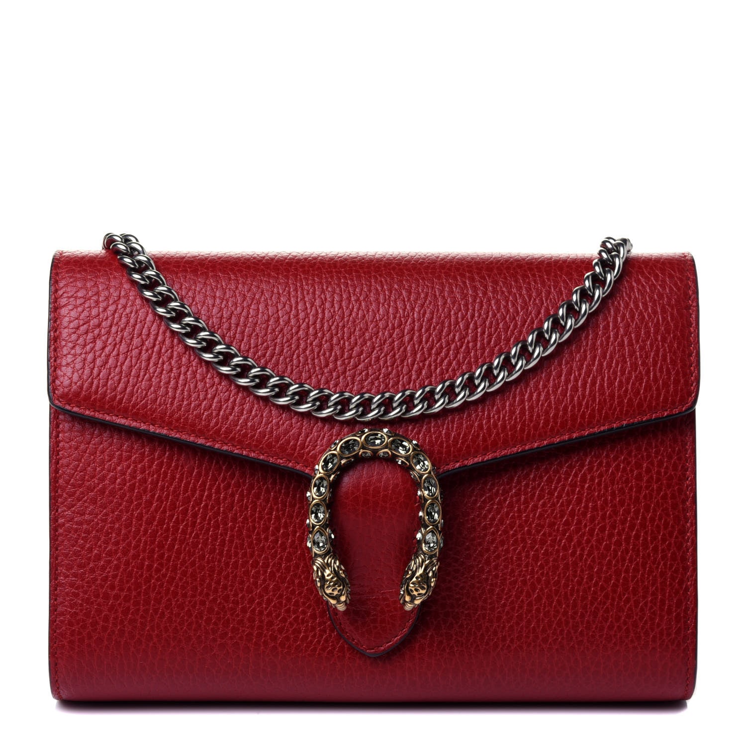 Gucci Calfskin Mini Dionysus Chain Wallet Hibiscus Red 1 of 4