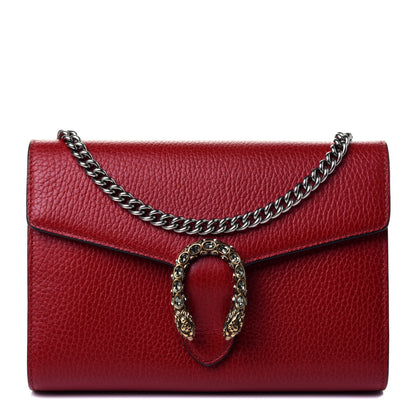 Gucci Calfskin Mini Dionysus Chain Wallet Hibiscus Red 1 of 4