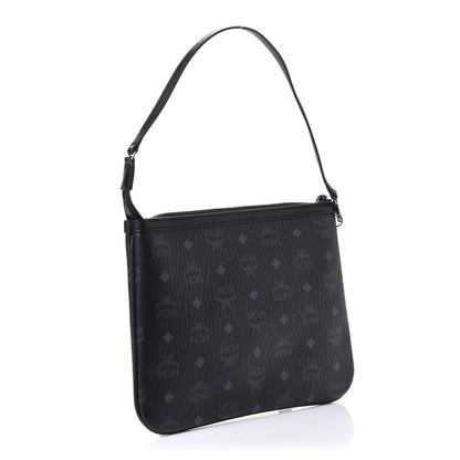 MCM Visetos Liz Shopper Tote Pouch Black 2 of 4