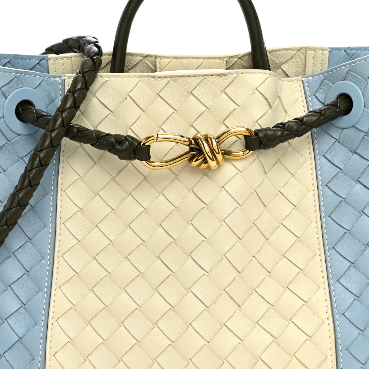 Bottega Veneta Nappa Intrecciato Medium Andiamo Shoulder Bag Sea Salt Ice Kaki 7 of 9