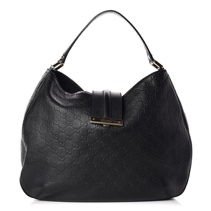 Gucci Guccissima Large New Ladies Web Hobo Black 1 of 9