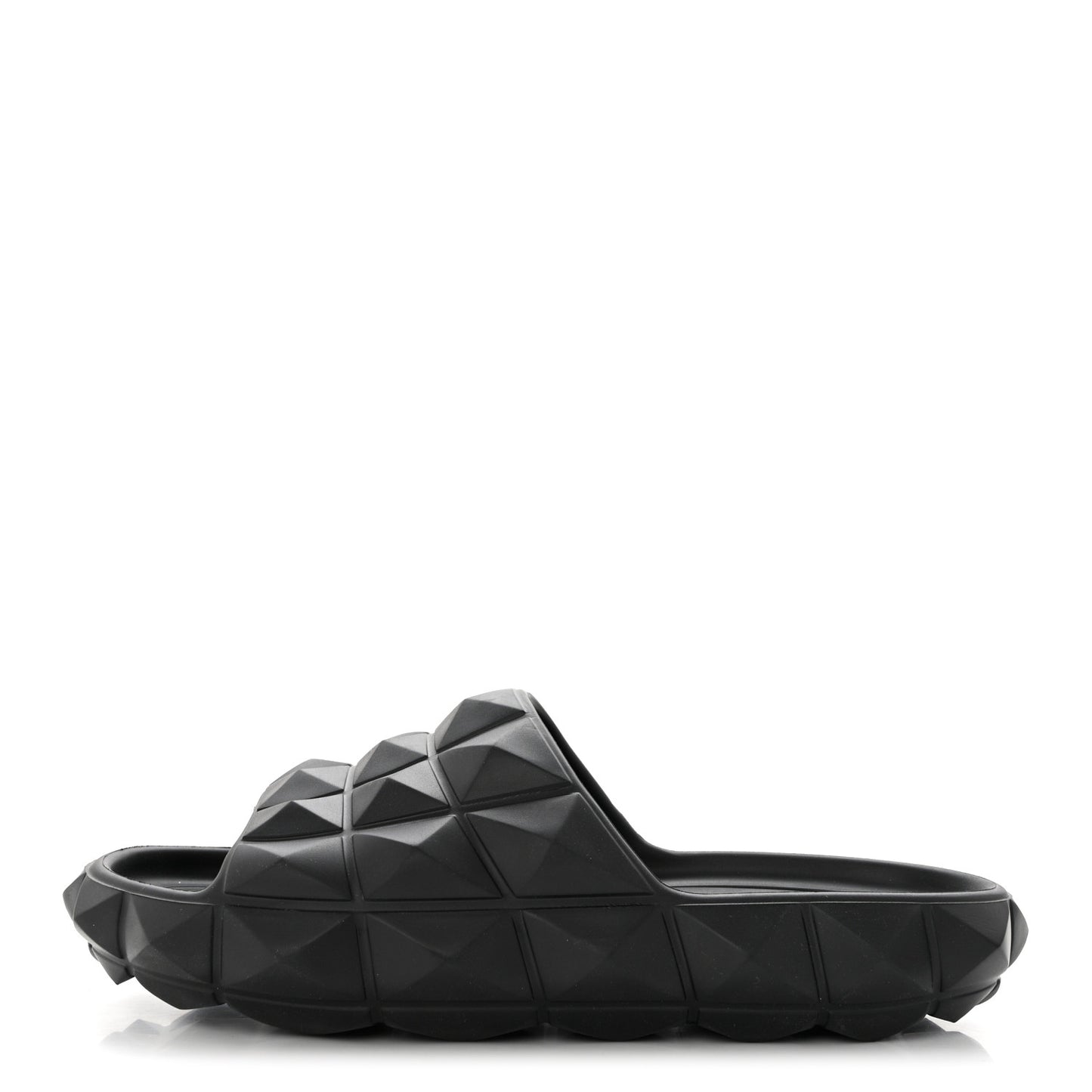 Rubber Roman Stud Turtle Slide Sandals 38 Black