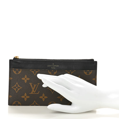 Louis Vuitton Monogram Slim Purse Black 2 of 7