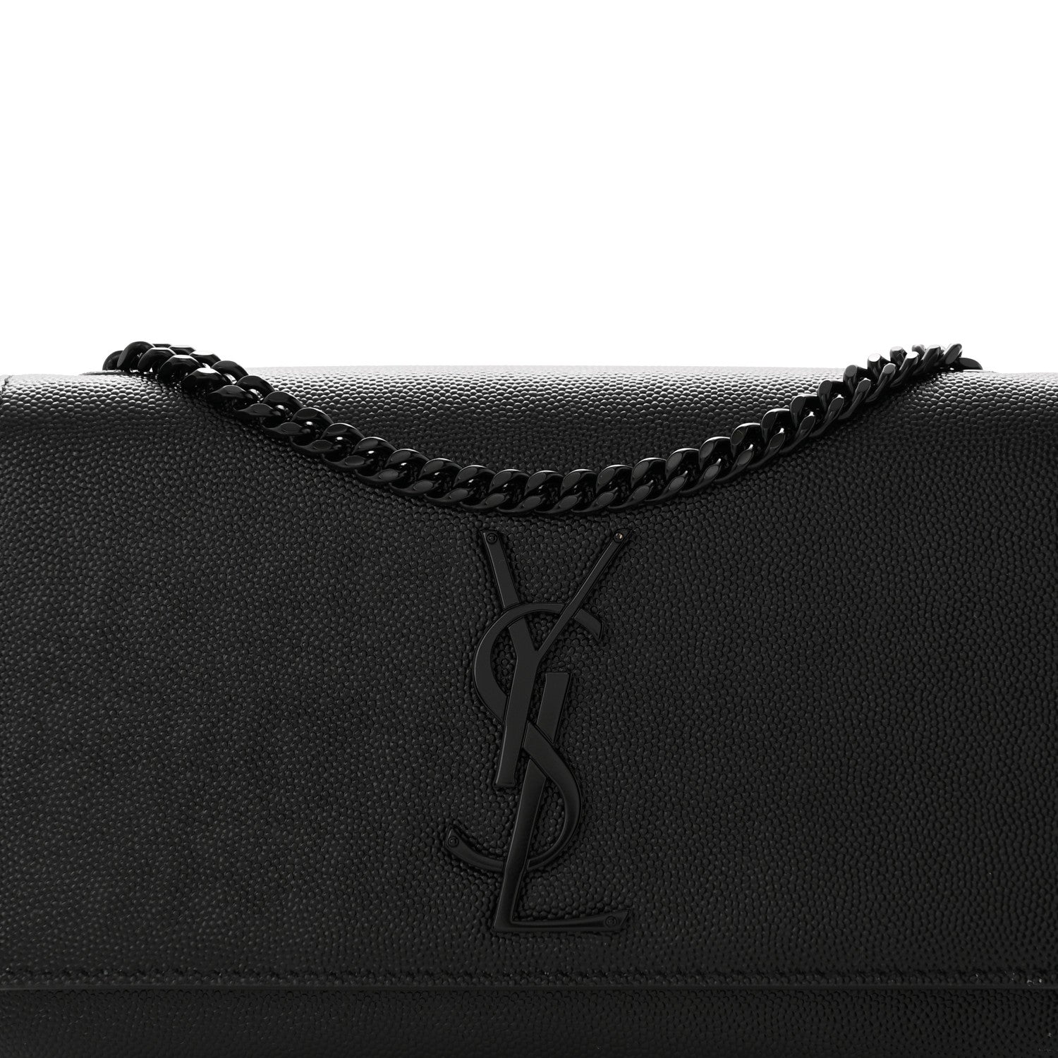 Saint Laurent Grain De Poudre Small Monogram Monochrome Kate Satchel Black 8 of 13