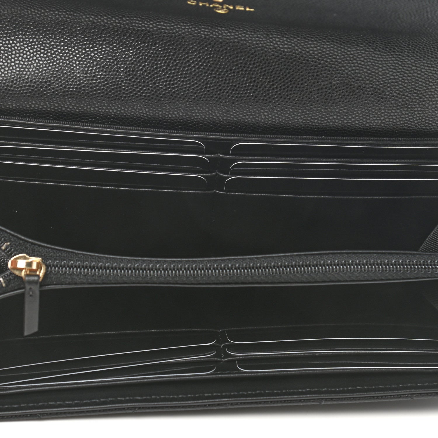 Chanel Caviar Quilted Large Boy Gusset Flap Wallet Black 6 of 9