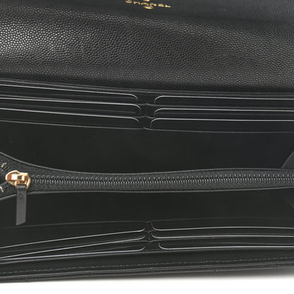 Chanel Caviar Quilted Large Boy Gusset Flap Wallet Black 6 of 9