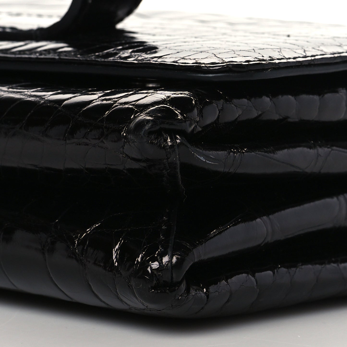 Crocodile Crystal Encrusted Studs Va Va Voom Shoulder Bag Black