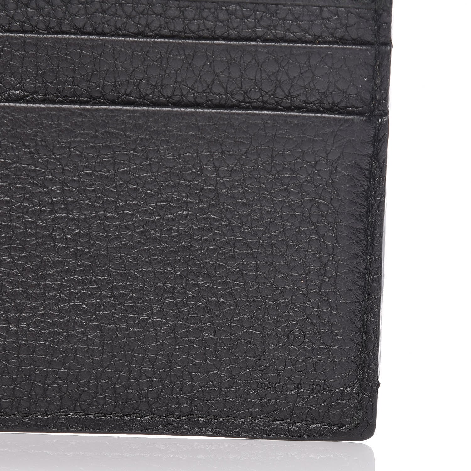 Gucci Cripto Calfskin Logo Bi-Fold Short Wallet Black Grege 6 of 12