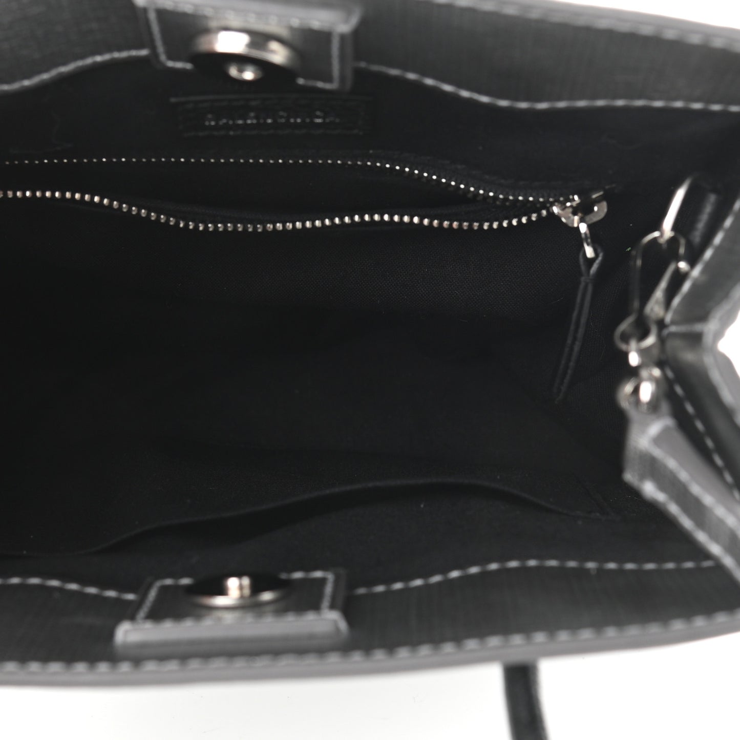 Calfskin Logo XXS Shopping Tote Gris Fossile