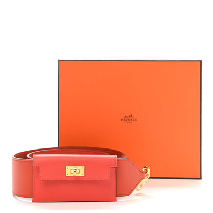 Hermes Swift Epsom Pocket Kelly Shoulder Strap Terre Battue Capucine 7 of 7