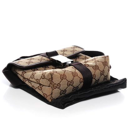 Gucci GG Monogram Buckle Belt Bag Dark Brown 4 of 7