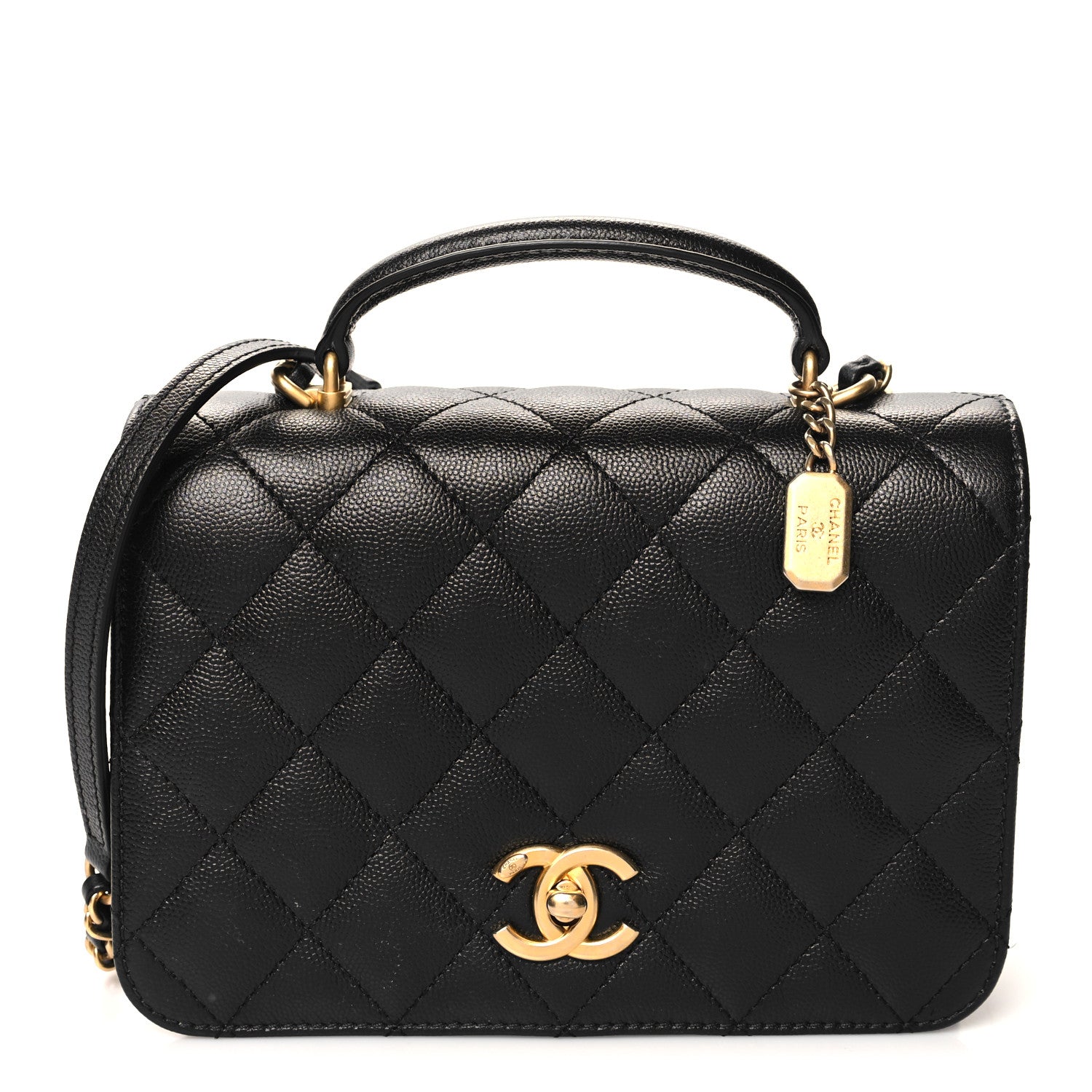 Chanel Caviar Quilted Mini Top Handle Flap Black 1 of 12