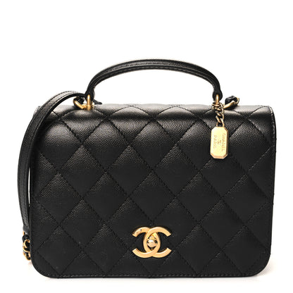 Chanel Caviar Quilted Mini Top Handle Flap Black 1 of 12