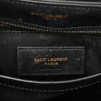 Saint Laurent Calfskin Y Quilted Monogram Toy Loulou Crossbody Bag Black 7 of 11
