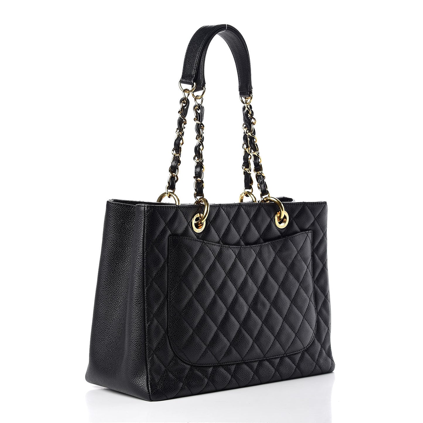 Caviar Quilted Grand Shopping Tote GST Black