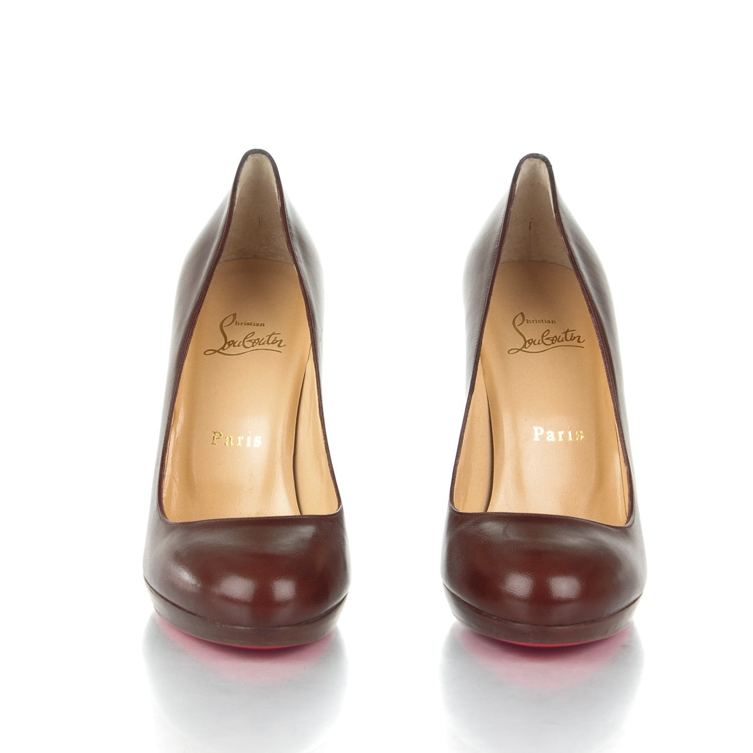 Christian Louboutin Kid Leather Grapi 120 Platform Pumps 38 Havane 2 of 7