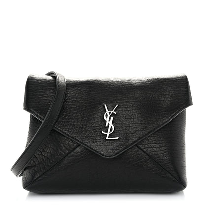 Saint Laurent Lambskin Cassandre Envelope Messenger Black 1 of 12