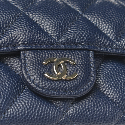 Chanel Caviar Quilted Flap Card Holder Wallet Navy 10 of 12