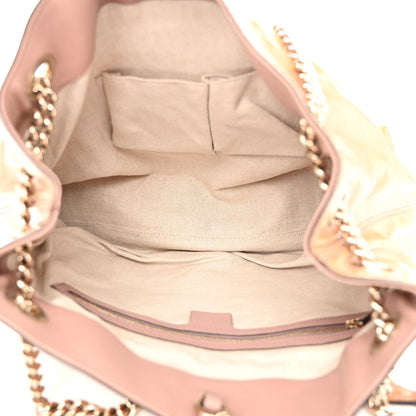 Gucci Vernice Naplack Medium Soho Chain Shoulder Bag Dark Cipria 5 of 9