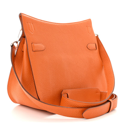 Hermes Taurillon Clemence Jypsiere 28 Orange 3 of 12