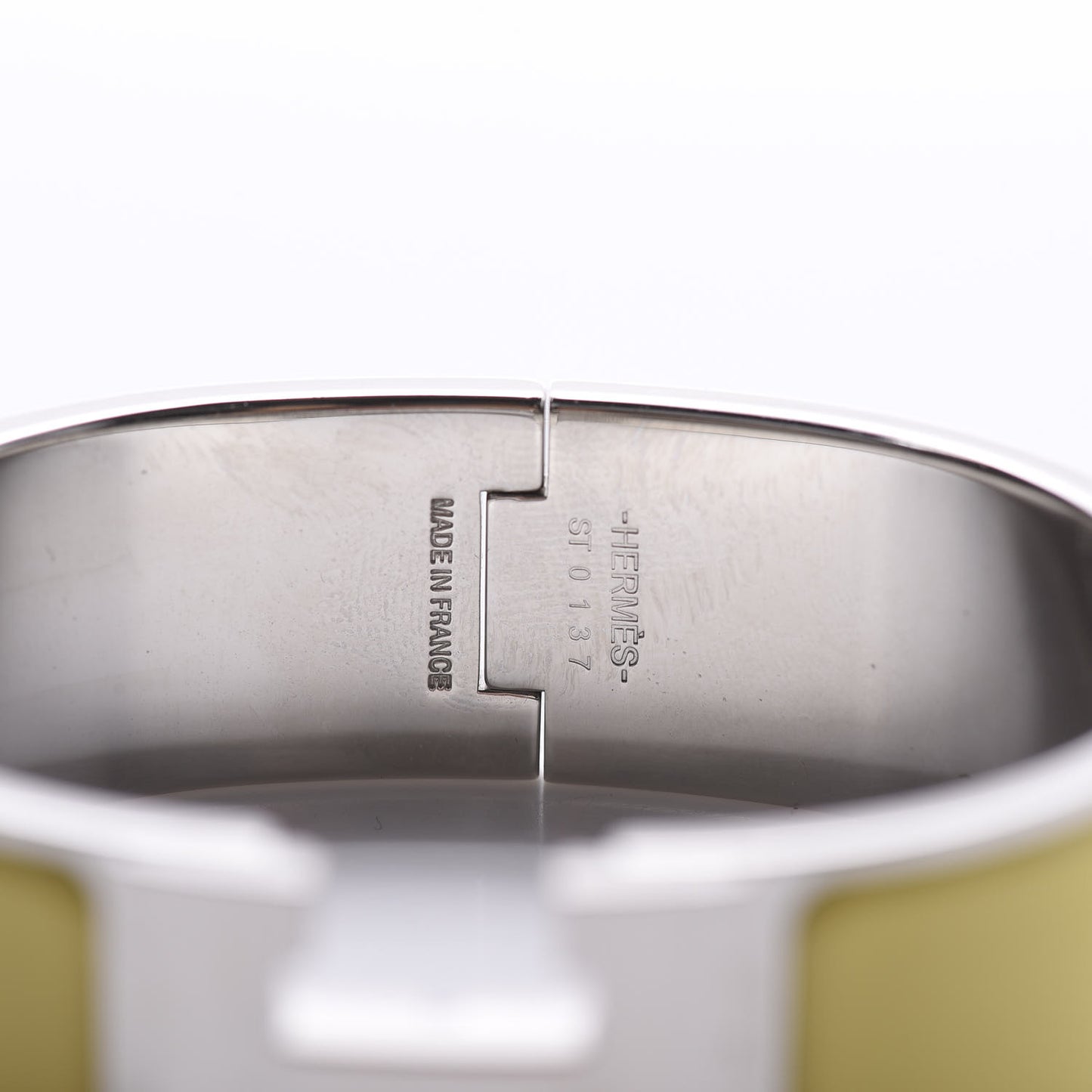 Enamel Wide Clic Clac H Bracelet GM Jaune D'or