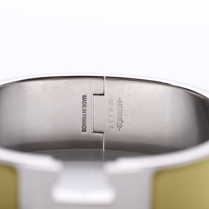 Hermes Enamel Wide Clic Clac H Bracelet GM Jaune D'or 3 of 3