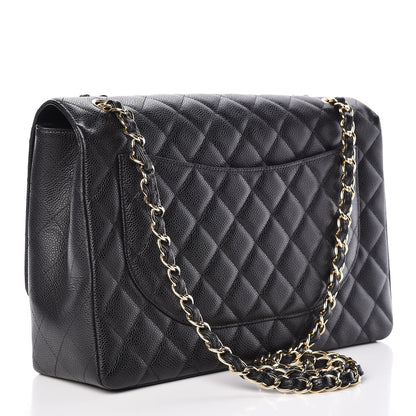 Chanel Caviar Quilted Maxi Single Flap Black 3 of 10