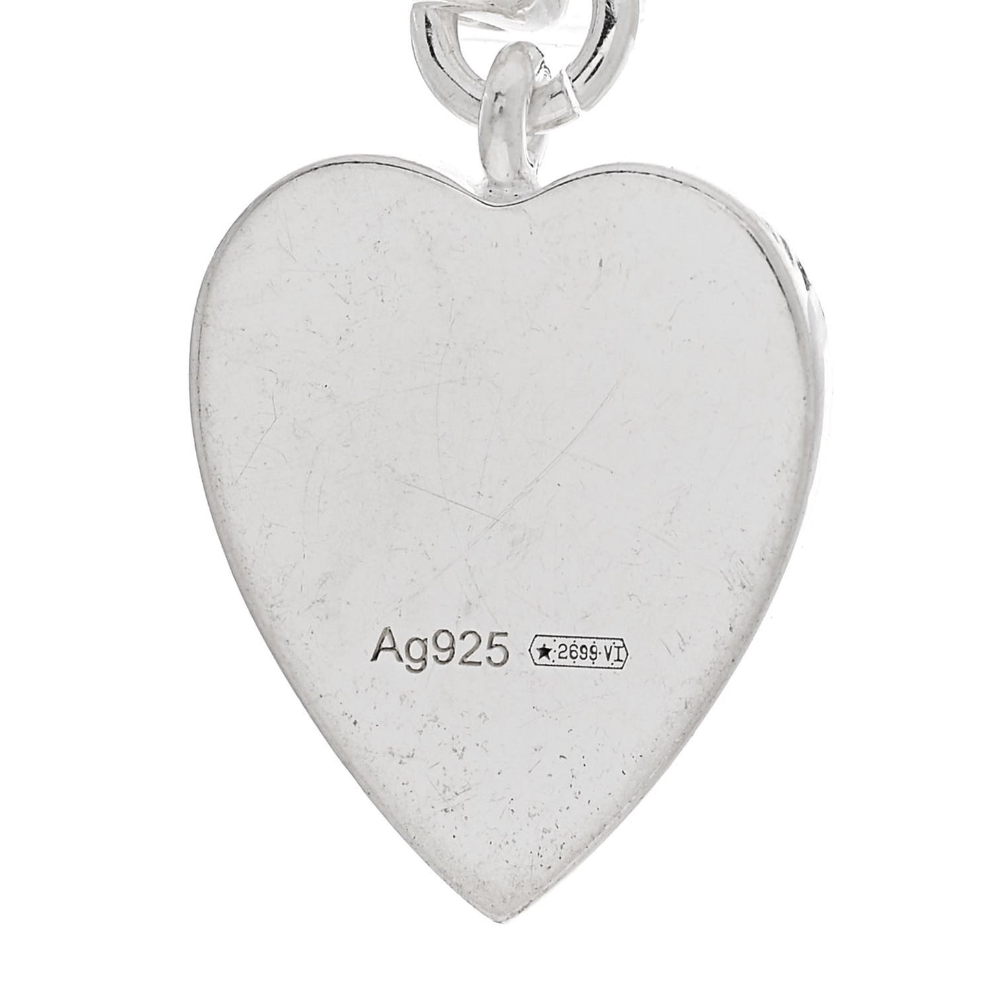 Sterling Silver Trademark Heart Drop Earrings