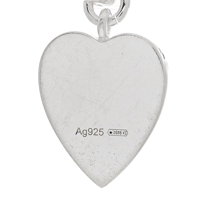 Gucci Sterling Silver Trademark Heart Drop Earrings 4 of 4