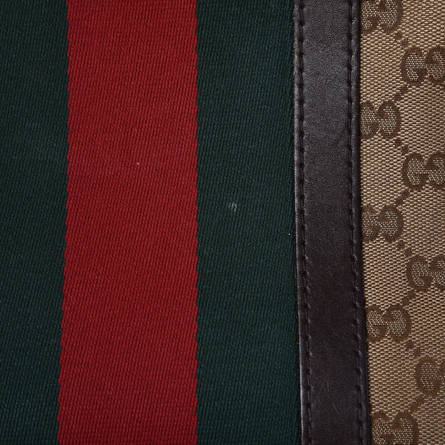 Gucci Monogram Vintage Web Medium Boston Dark Brown 18 of 28