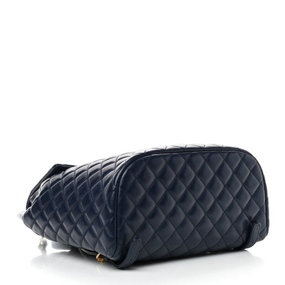 Chanel Calfskin Quilted Large Urban Spirit Backpack Navy 4 of 9