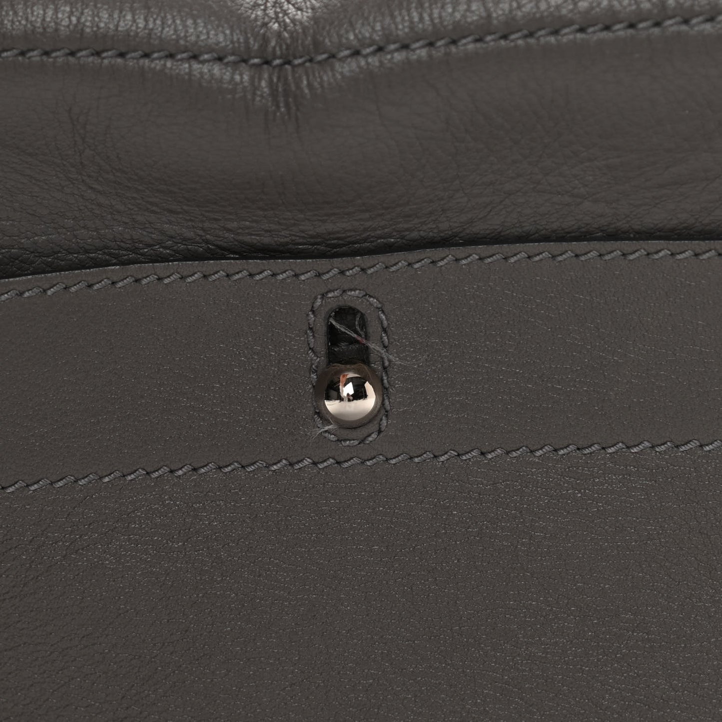 Calfskin Canvas Large Muse Two Grey