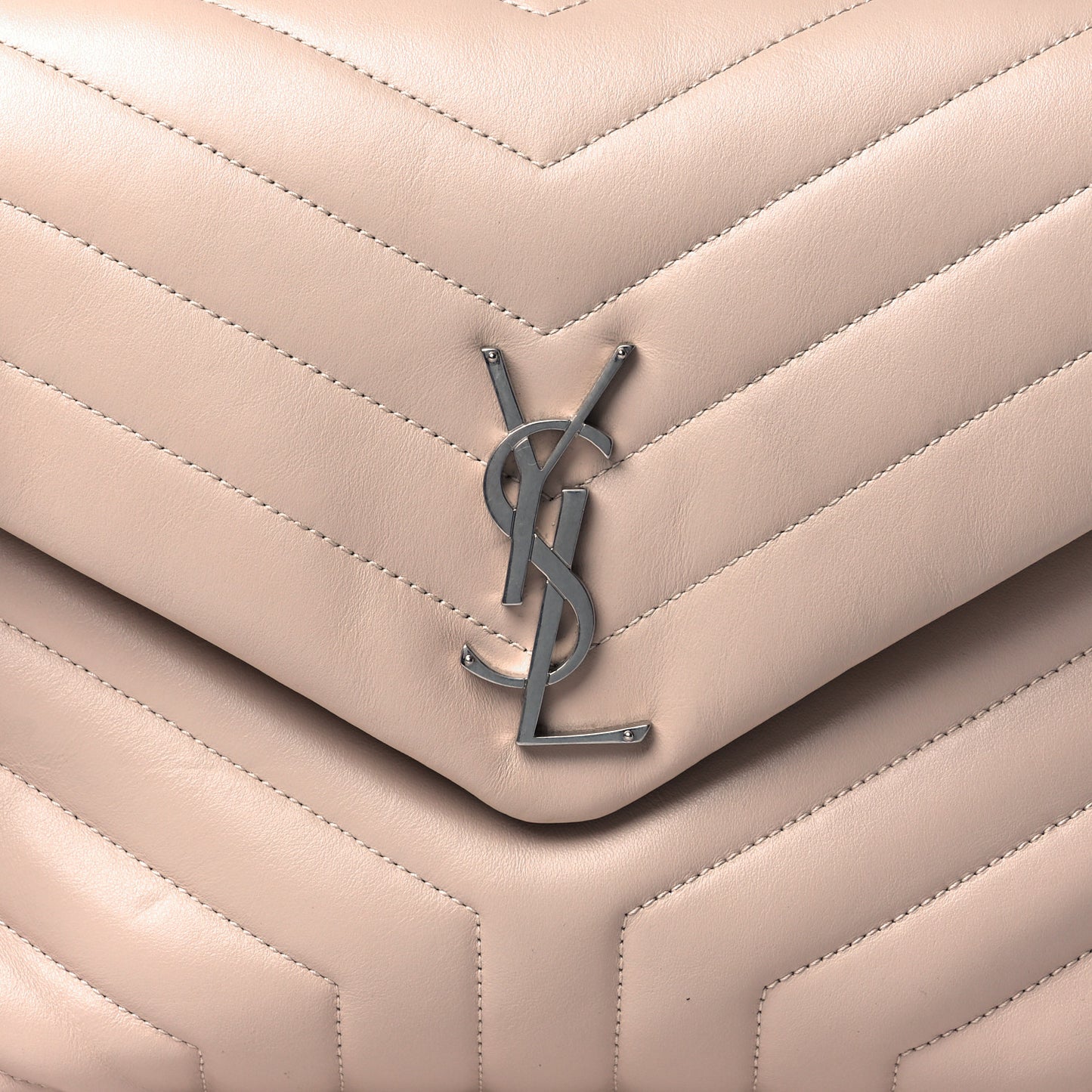Calfskin Y Quilted Monogram Medium Loulou Chain Satchel Rose Antic