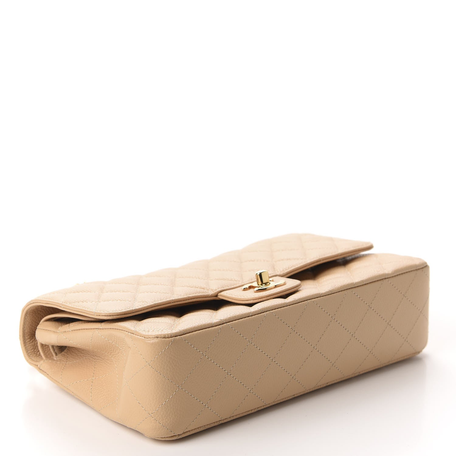 Chanel Caviar Quilted Medium Double Flap Beige Clair 4 of 11