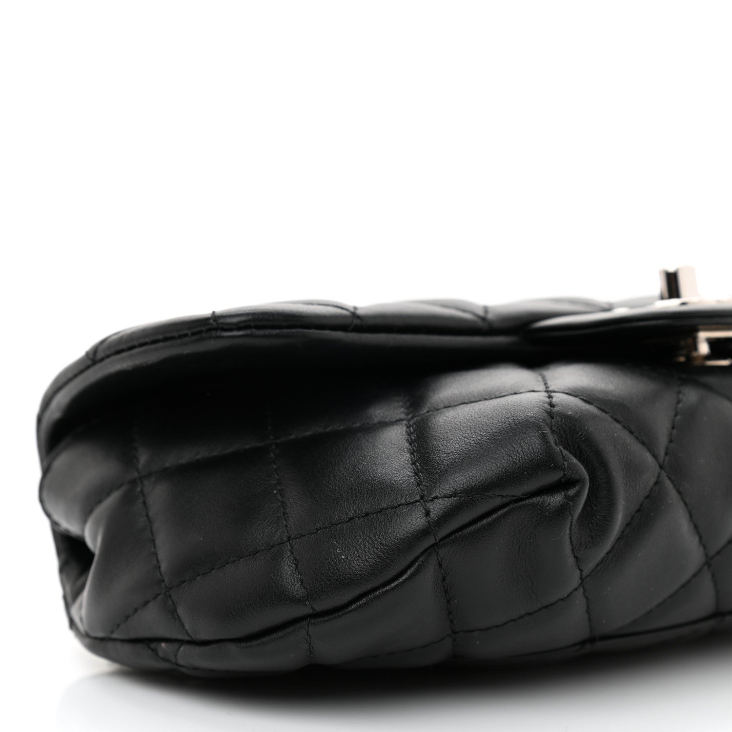 Chanel Calfskin Quilted CC Uniform Flap Belt Bag Black 9 of 12