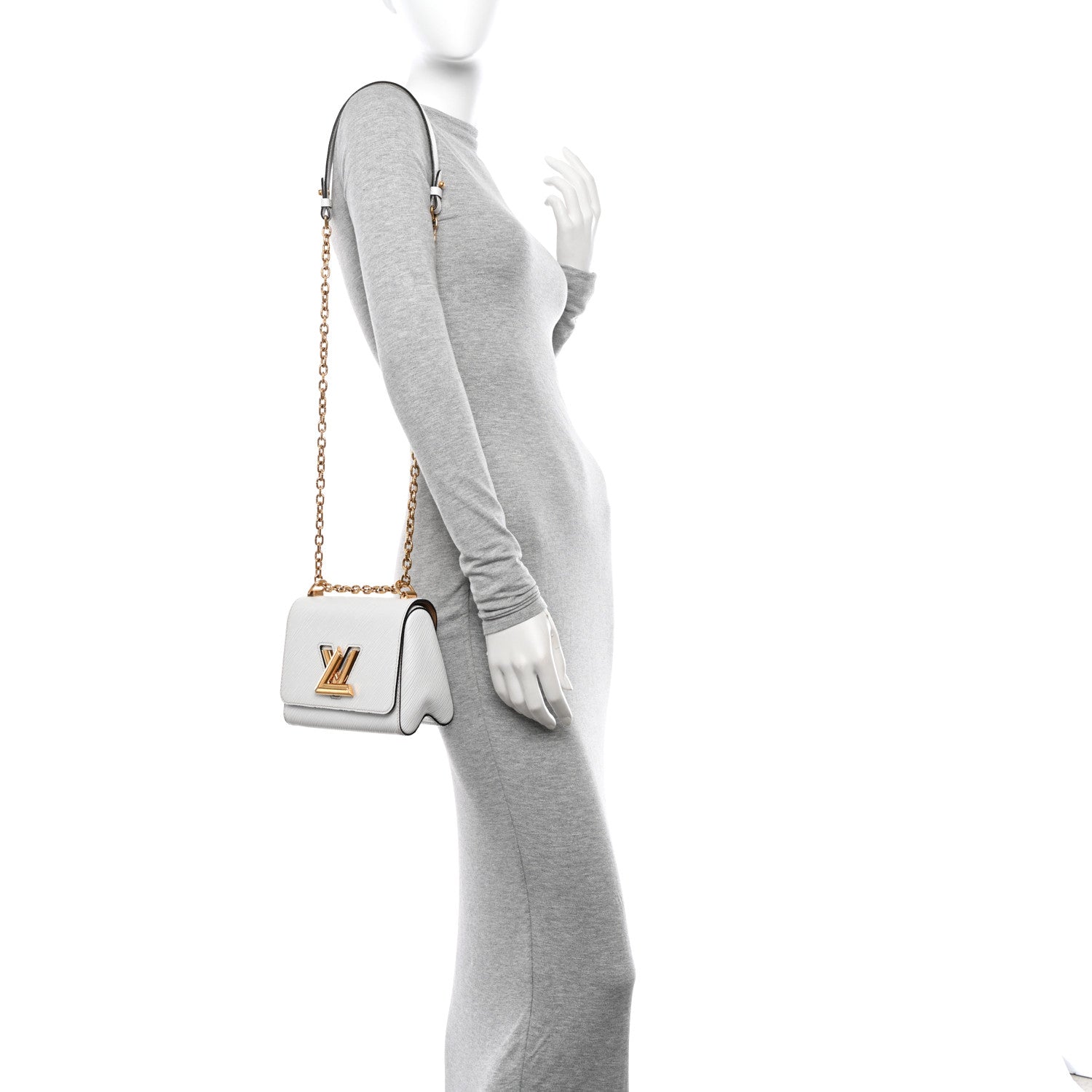 Louis Vuitton Epi Twist Shoulder Bag PM White 2 of 17