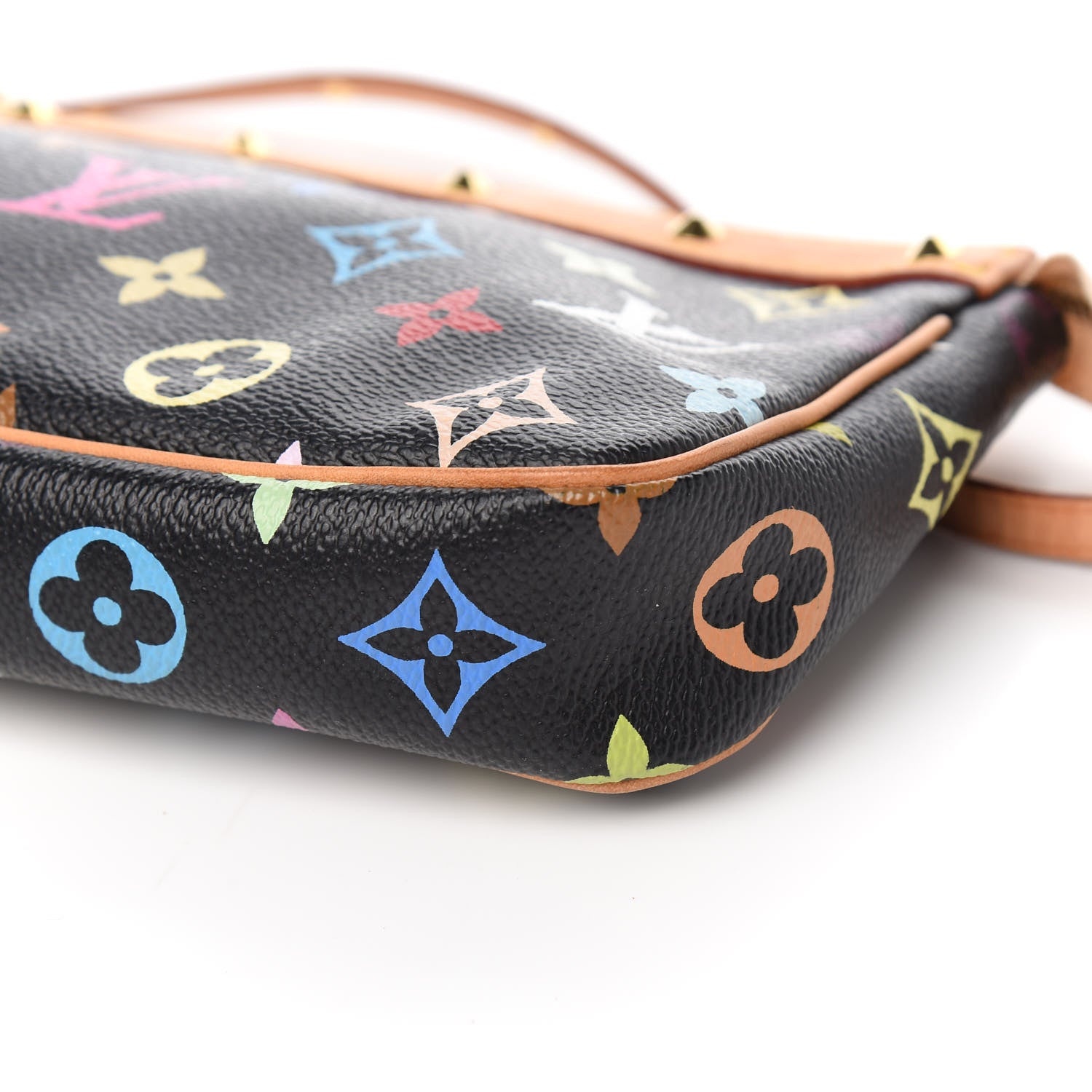 Louis Vuitton Monogram Multicolor Pochette Accessories Black 9 of 10