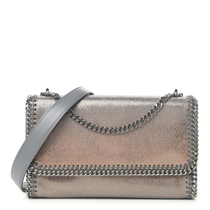 Stella McCartney Metallic Shaggy Deer Falabella Messenger Grey Taupe 1 of 4