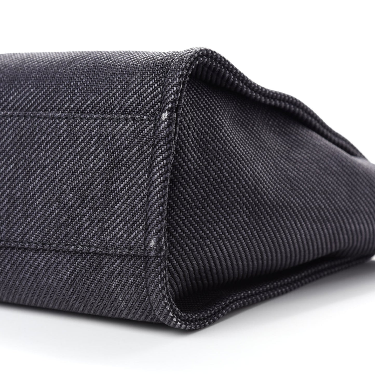 Mixed Fibers Calfskin Small Deauville Tote Black