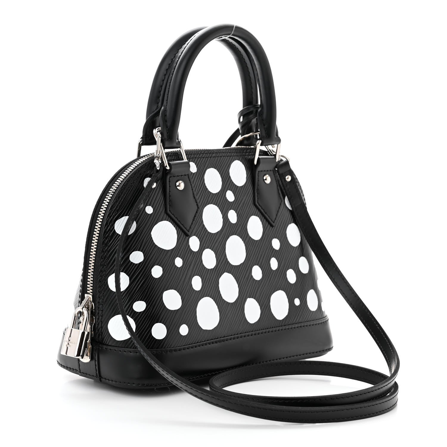 Louis Vuitton X YK Epi Alma BB Black White 3 of 11