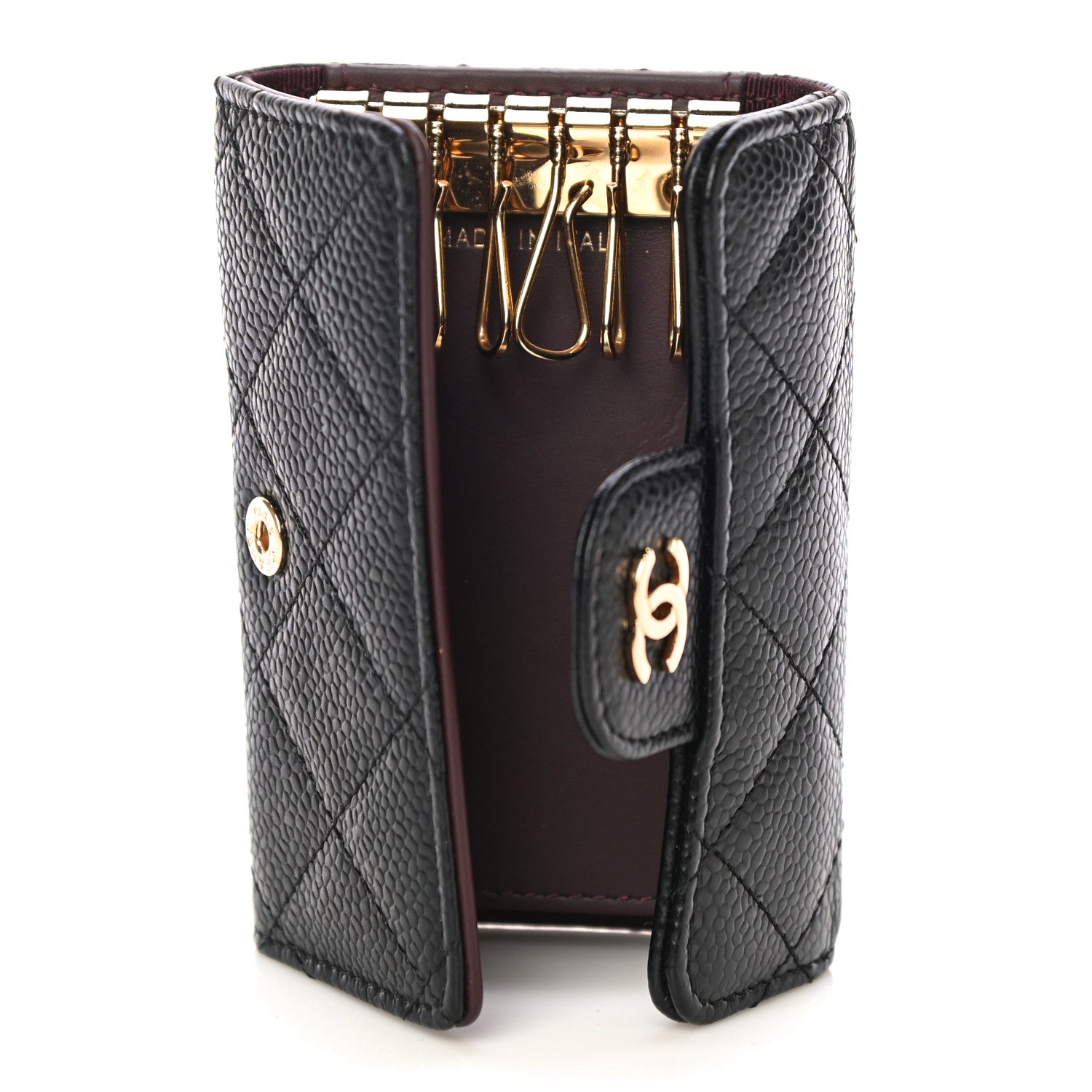 Chanel Caviar Quilted 6 Key Holder Black 5 of 12